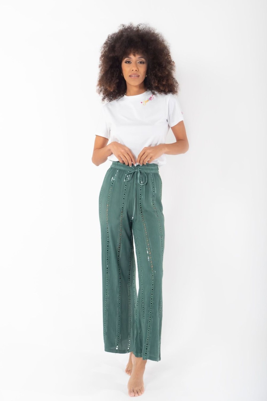 Vetements Iconique Pantalon | Pantalon Vert Wendy