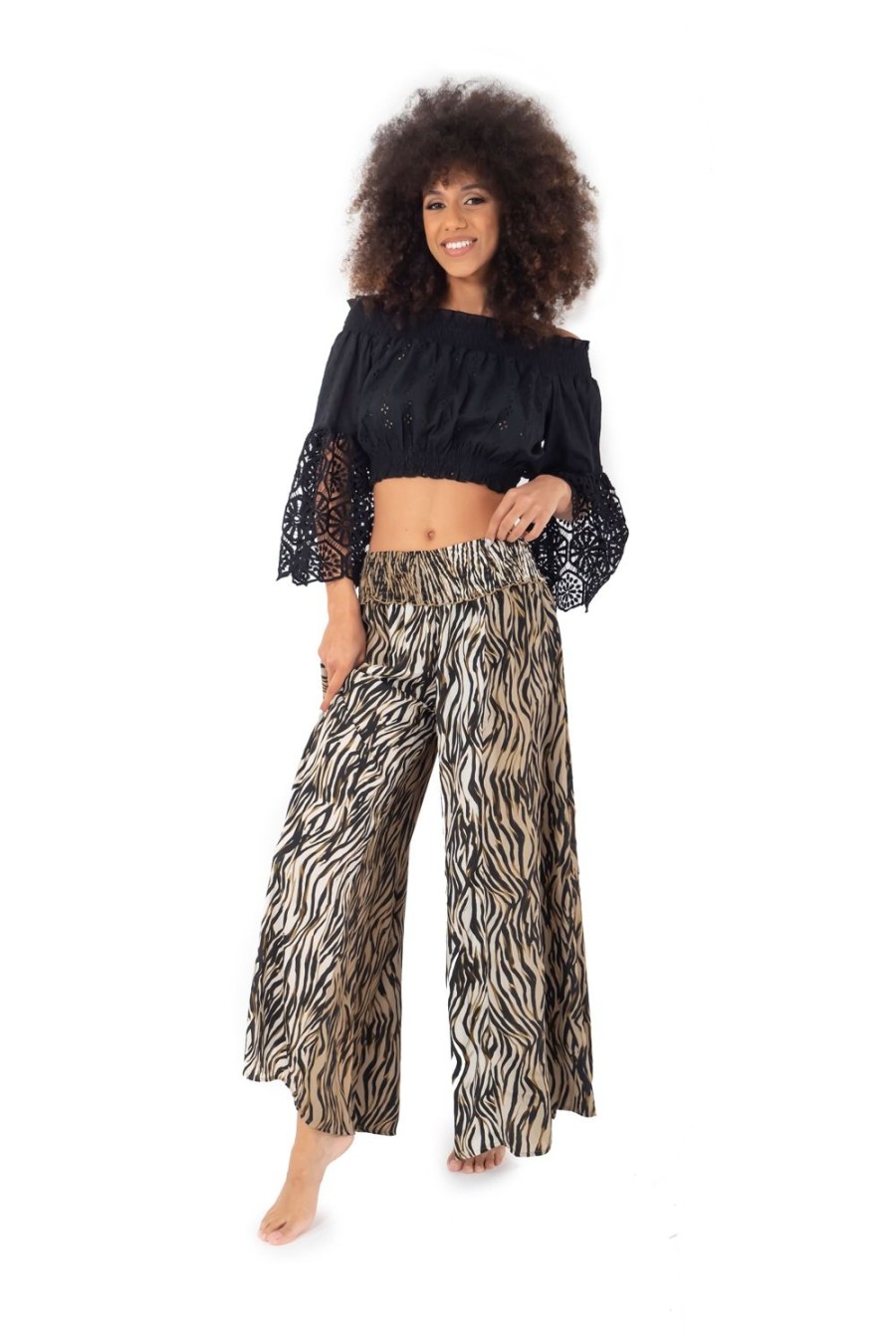 Vetements Iconique Pantalon | Pantalon Palazzo Animalier